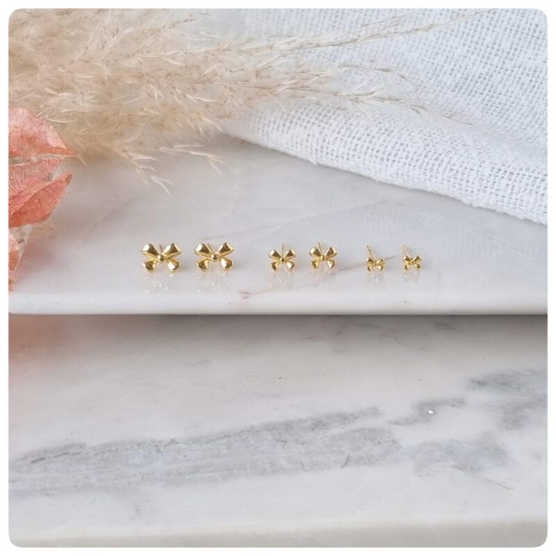 Trio banho dourado lacinhos