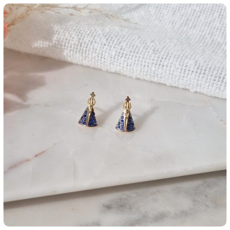 Brinco dourado Nossa Senhora Aparecida M