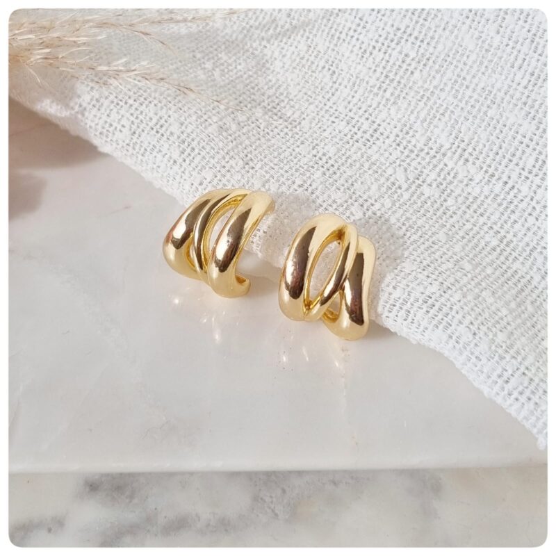 Brinco dourado linha orgânica