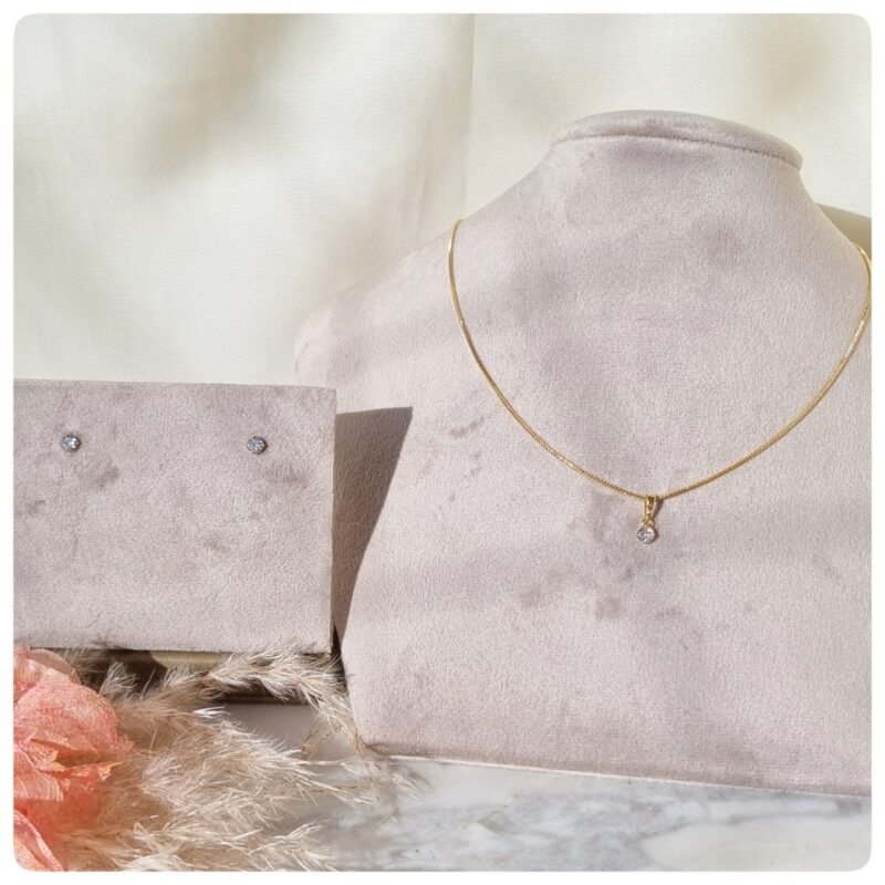 Conjunto dourado ponto de luz