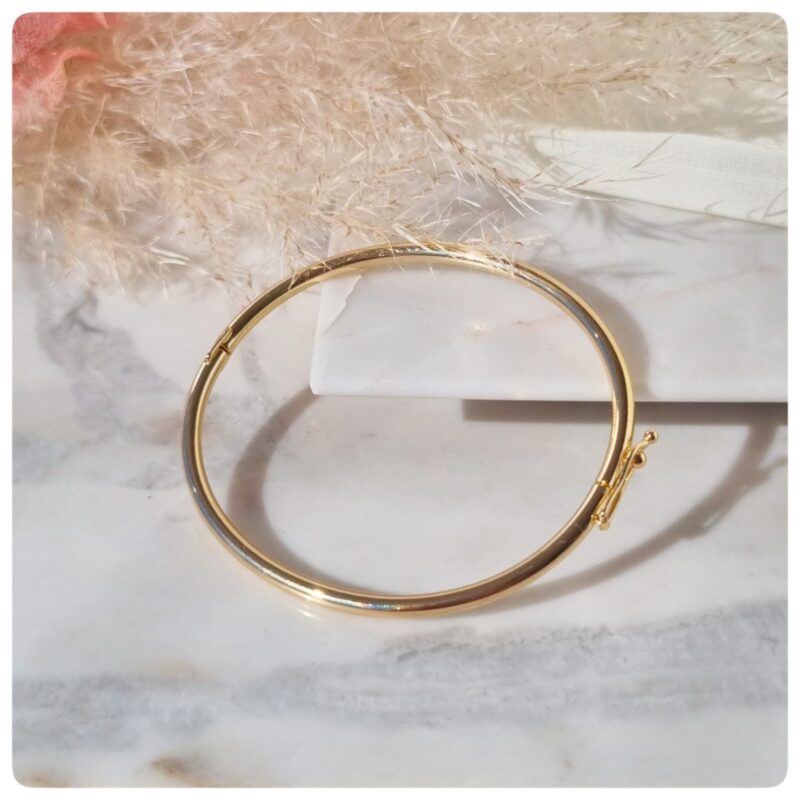 Bracelete algema dourado