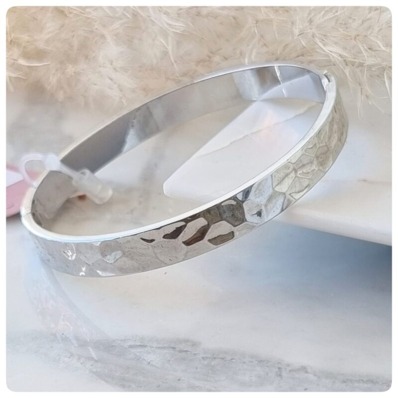 Bracelete trabalhado banho ródio