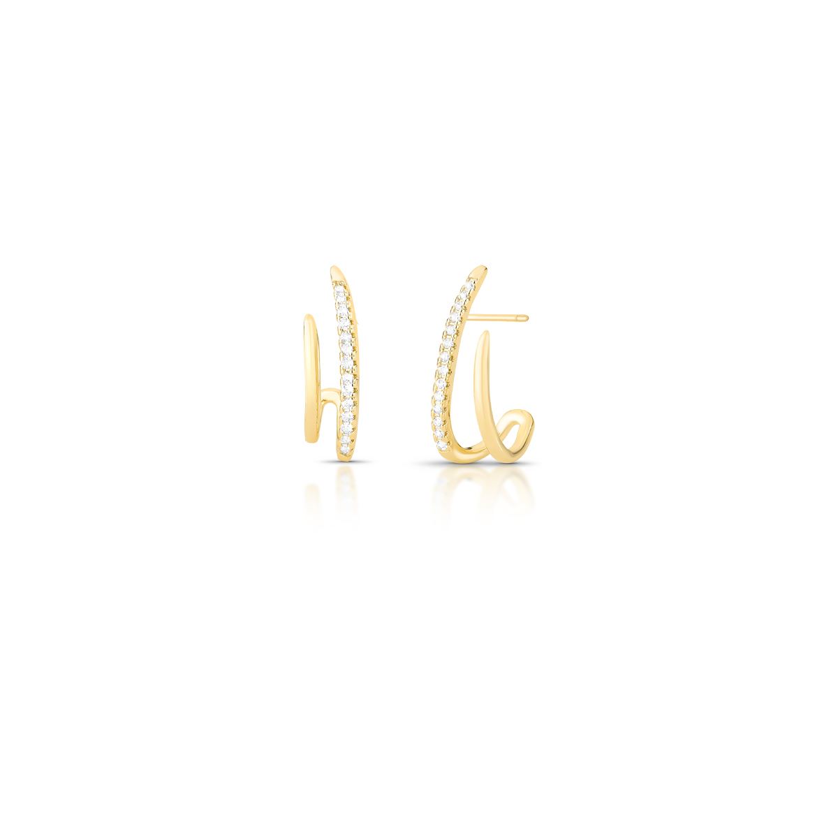 Brinco dourado ear hook
