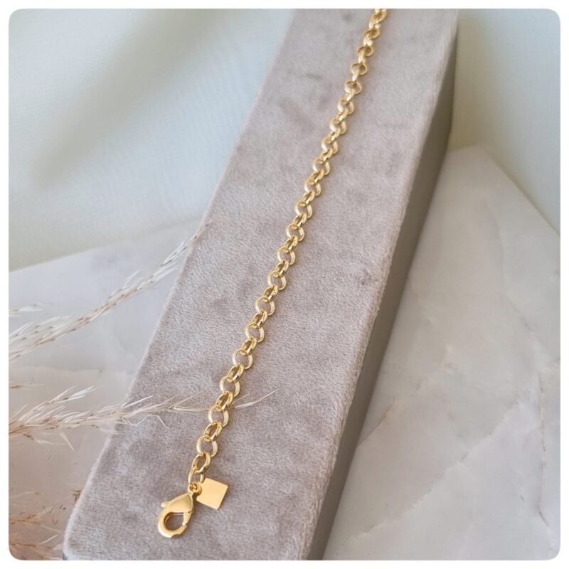 Pulseira elo português dourada