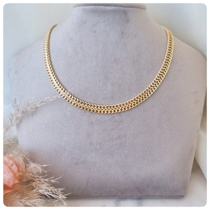 Choker groumet dupla dourada