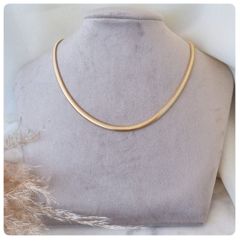 Choker snaker dourada