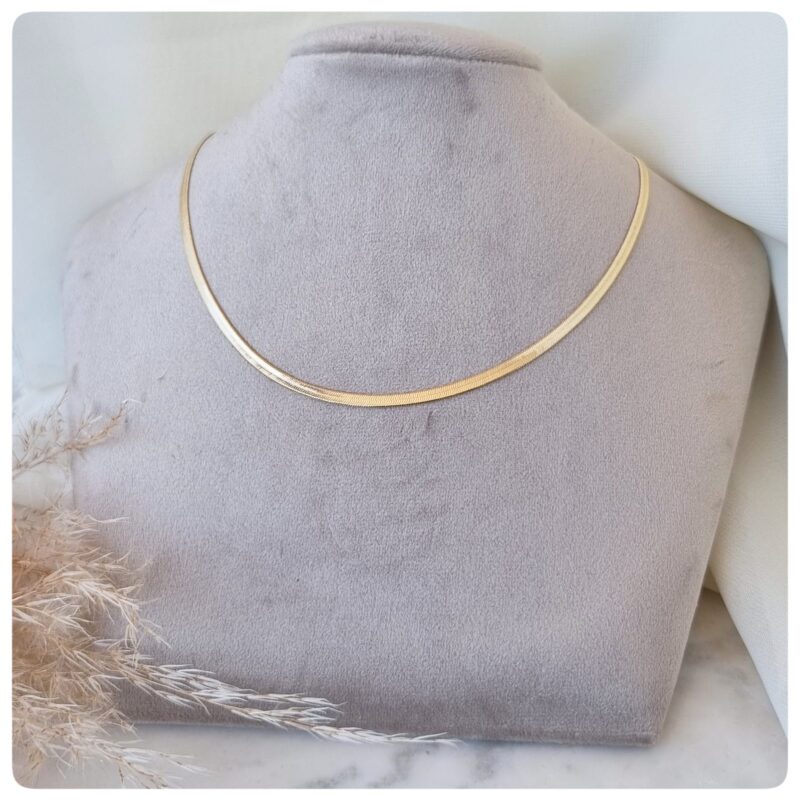 Choker fita dourada