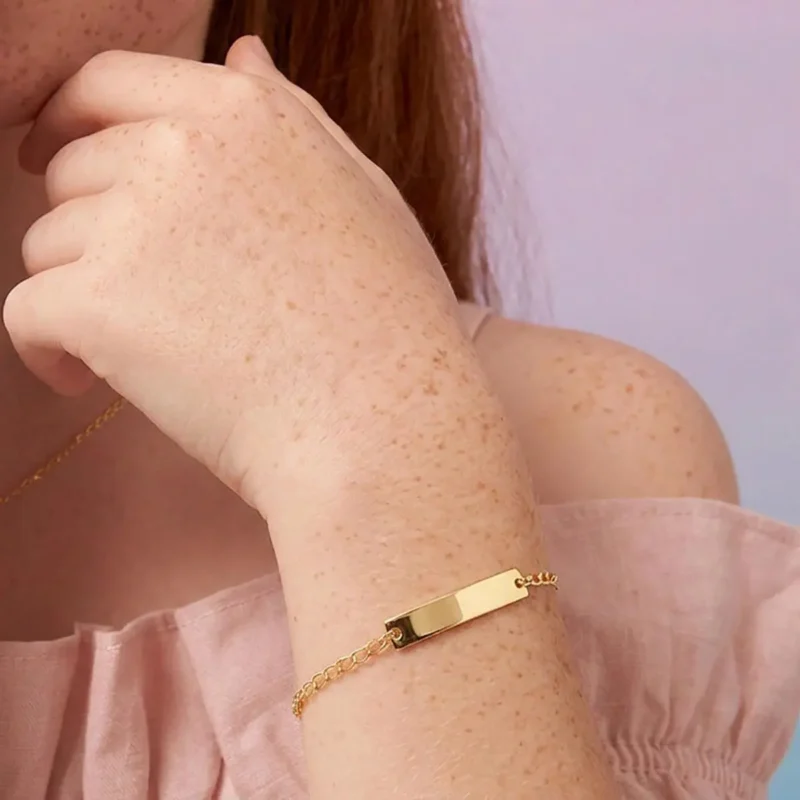 Pulseira infantil de chapinha para gravação